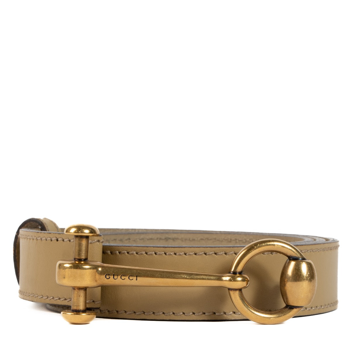 Shop 100% authentic secondhand Gucci Beige Horsebit Slim Belt on Labellov.com
