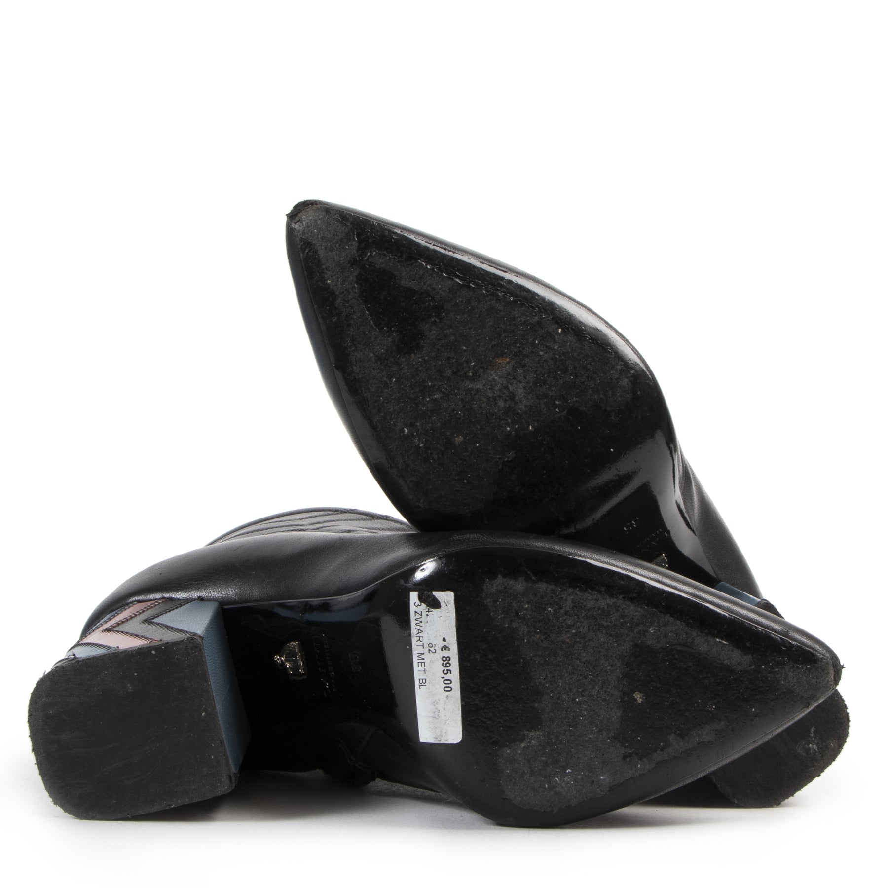 Lanvin Chunky Bootie Patch Heels for sale at Labellov seconhand