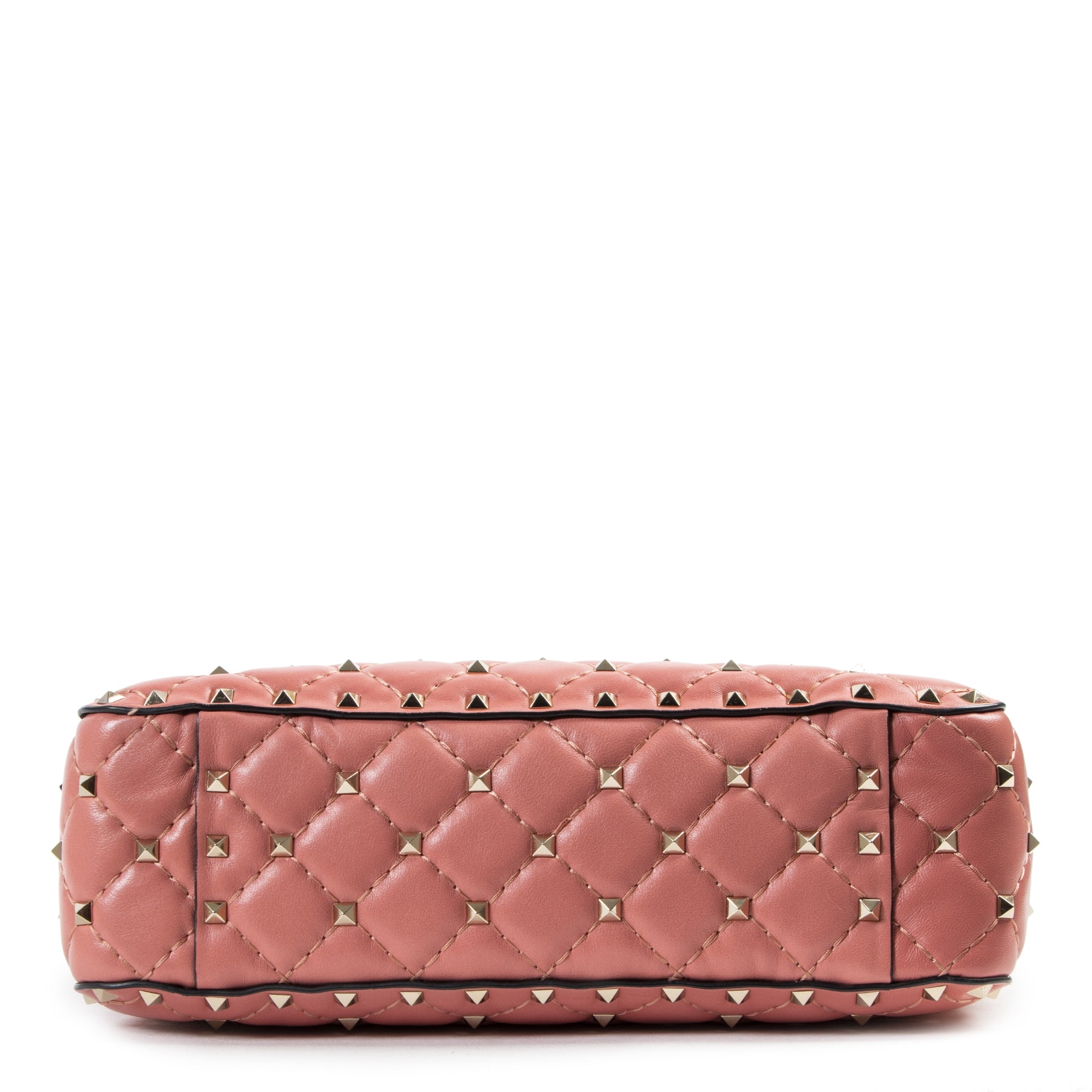 Authentic secondhand Valentino Pink Rockstud Spike Shoulder Bag designer bags fashion luxury vintage webshop safe secure online shopping
