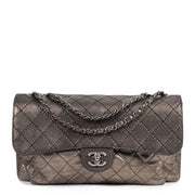 koop veilig online tegen de beste prijs Chanel Bronze Metallic Quilted Leather Flap Bag