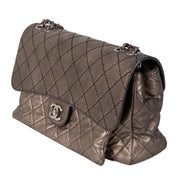 koop veilig online tegen de beste prijs Chanel Bronze Metallic Quilted Leather Flap Bag