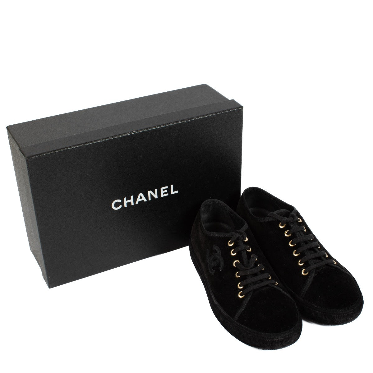 Authentic second hand Chanel Black Sneakers on Labellov.com
