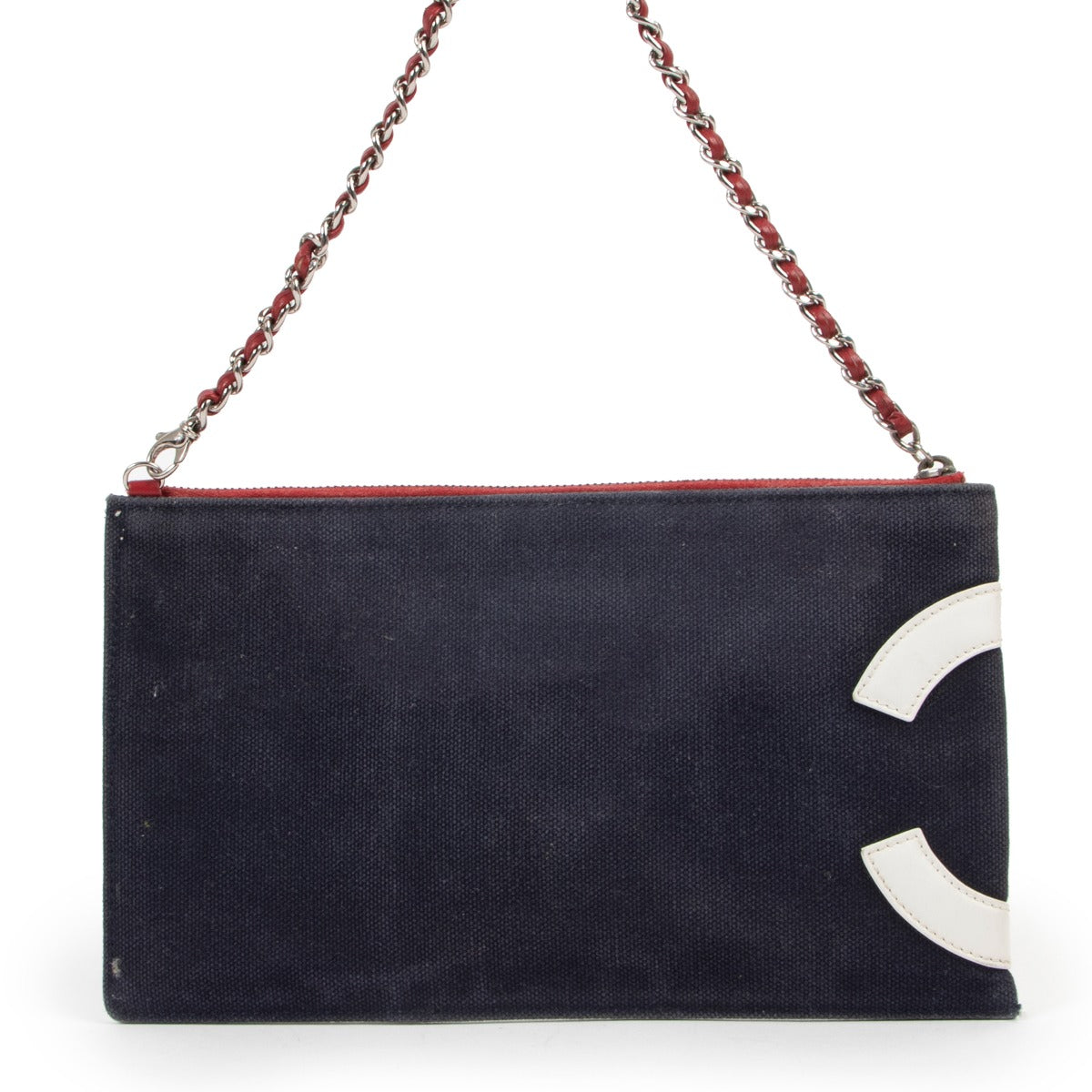 shop authentic vintage designer Chanel CC No.5 Foil Chain Shopping Tote Bag With Pochette at Labellov