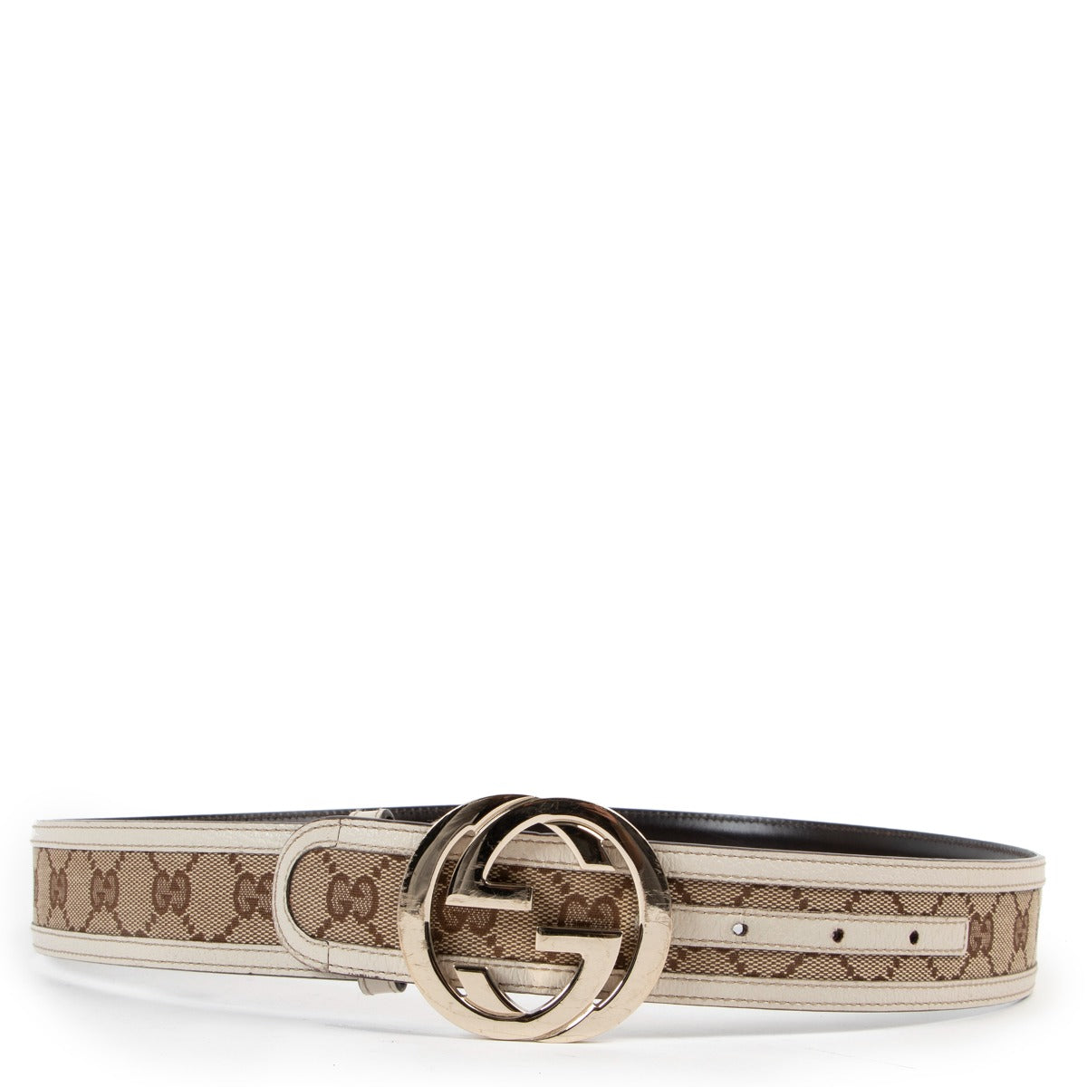 Buy an authentic second hand Gucci Monogram Beige Belt Size 90 at Labellov