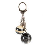 Black/Silver Resin Monogram Mini Lin Key Holder and Bag Charm Buy this gorgeous bag charm here safely!