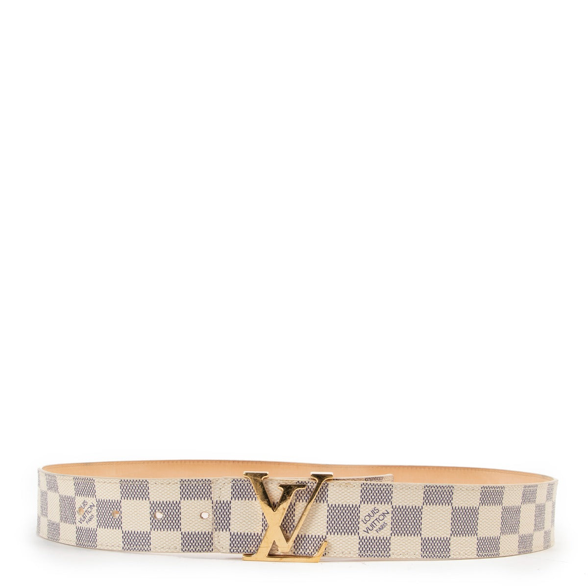 Louis Vuitton LV Initials 40 MM Damier Azur Reversible Belt Buy this gorgeous Louis Vuitton Belt here safely!