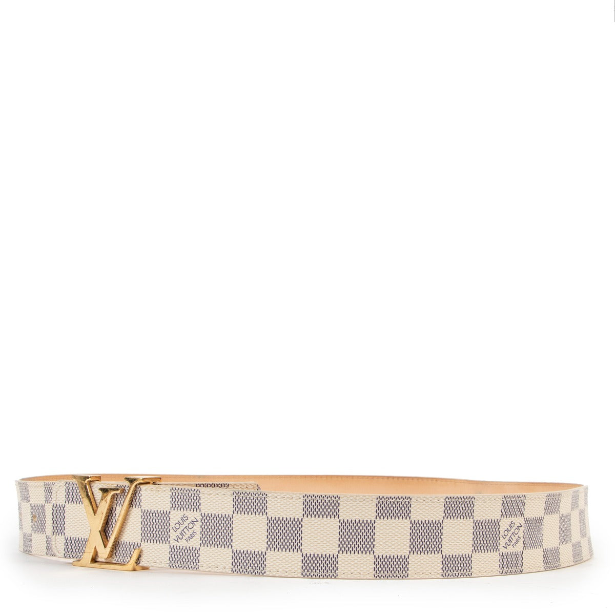 Louis Vuitton LV Initials 40 MM Damier Azur Reversible Belt Buy this gorgeous Louis Vuitton Belt here safely!