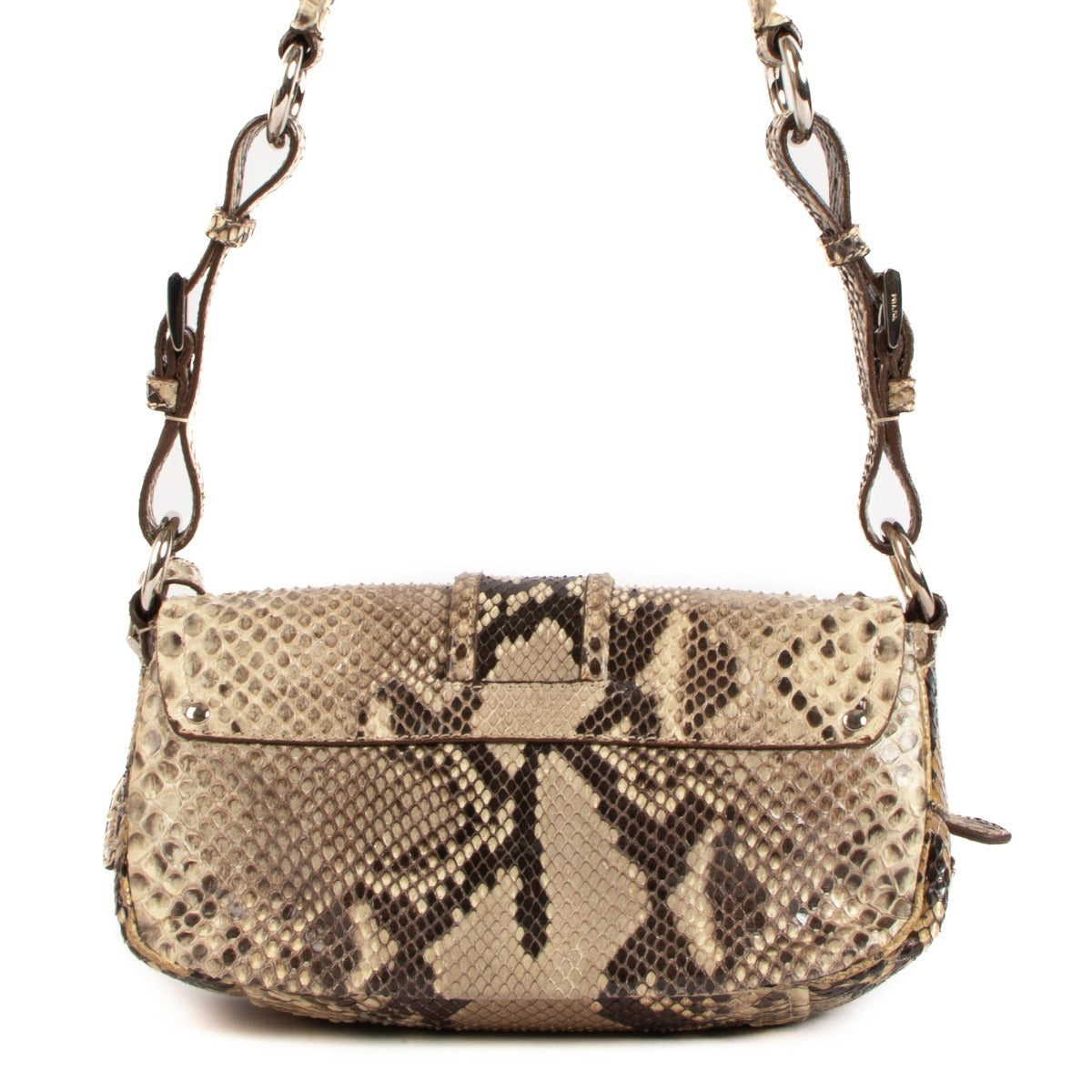 Prada Python Gesp Overslag Schoudertas