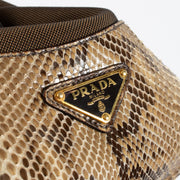 Authentic Second Hand Prada Snakeskin Trim Top Handle Bag on Labellov.com