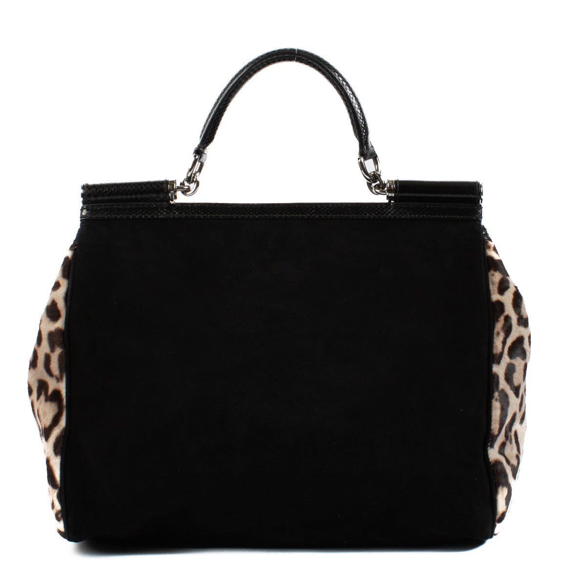 Dolce & Gabbana Leopard & Zwart Grote Sicily Tas