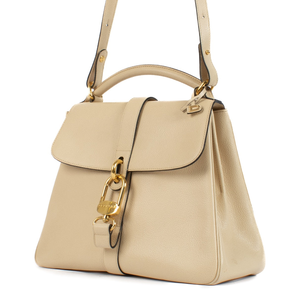 Shop 100% authentic Delvaux Leather Cream Gin Fizz Crossbody at Labellov.com.