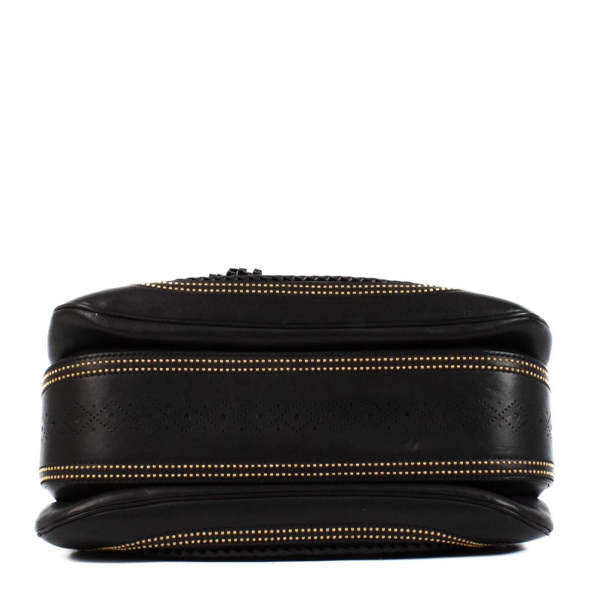 Shop 100% authentic Gucci Leather Black Large Bamboo Studded Top Handle at Labellov.com.