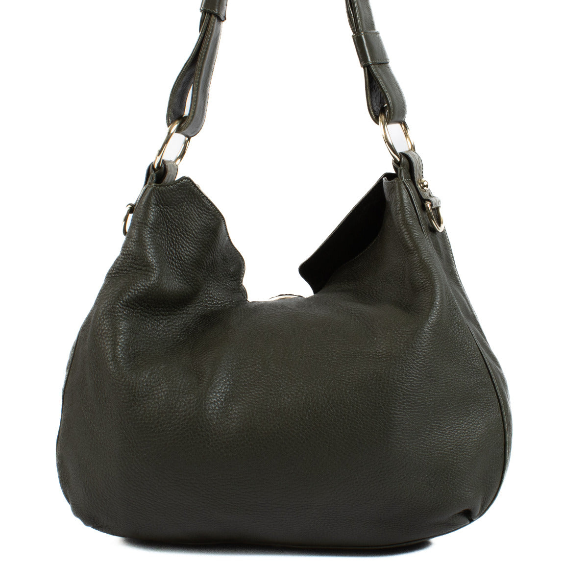 Gucci Olijfgroene Hobo tas met Alligator Afwerking