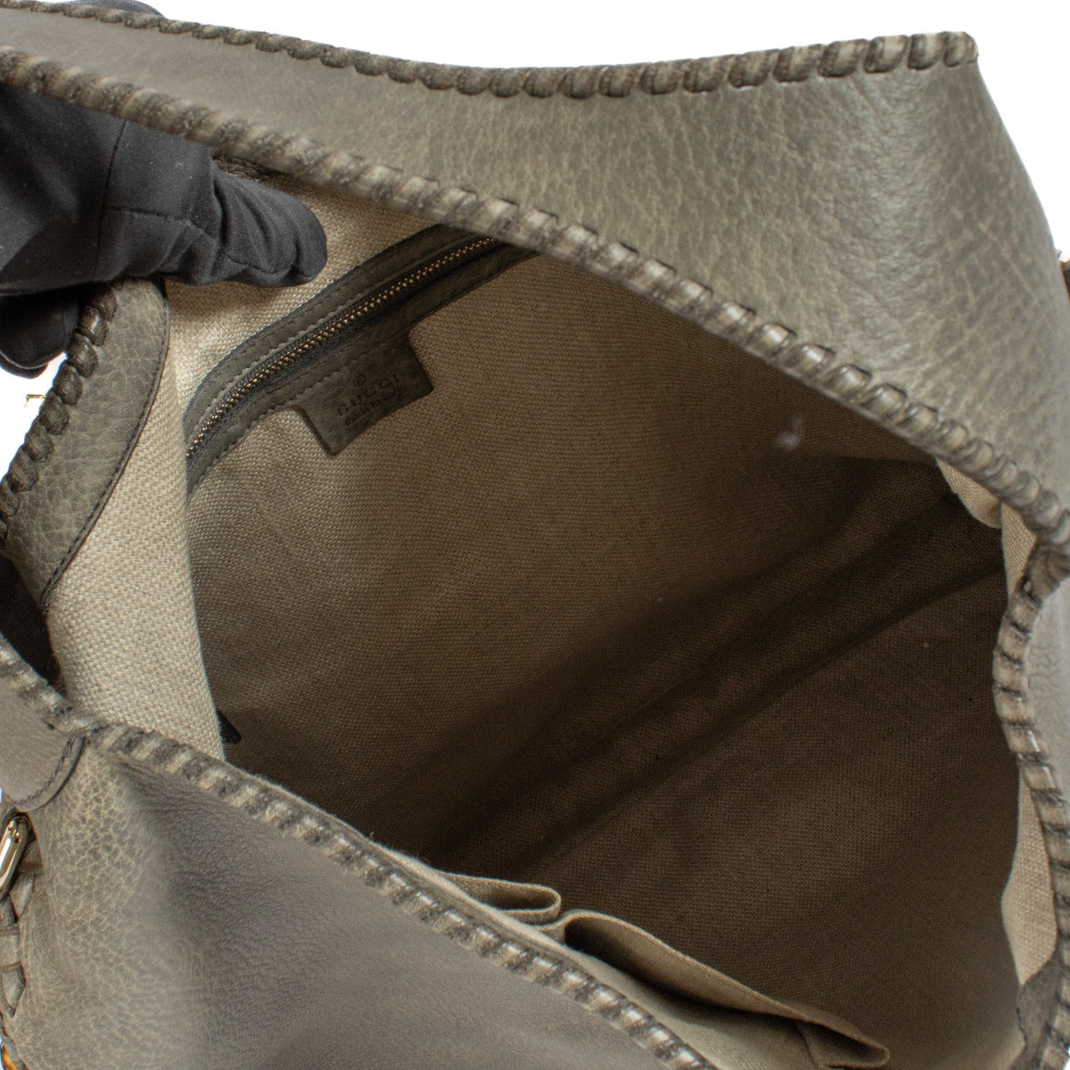 Gucci Olijfgroene Grote New Jackie Tas