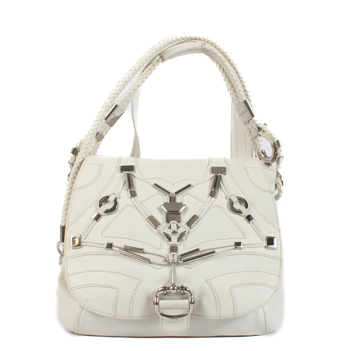 Gucci Leather White Crossbody Bag