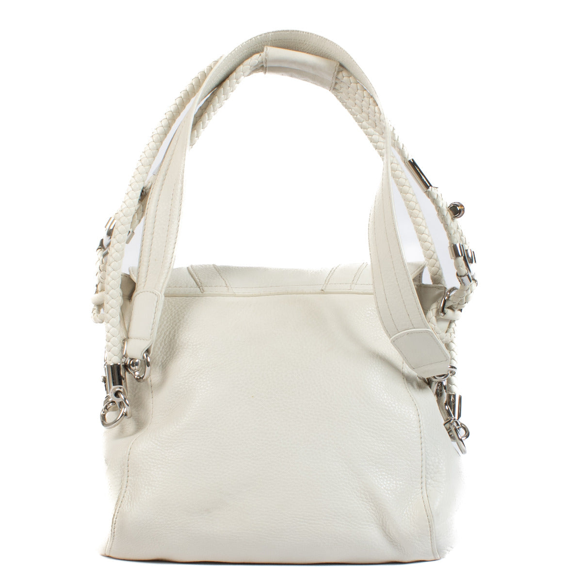 Gucci Witte Leren Techno Horsebit Flaptas