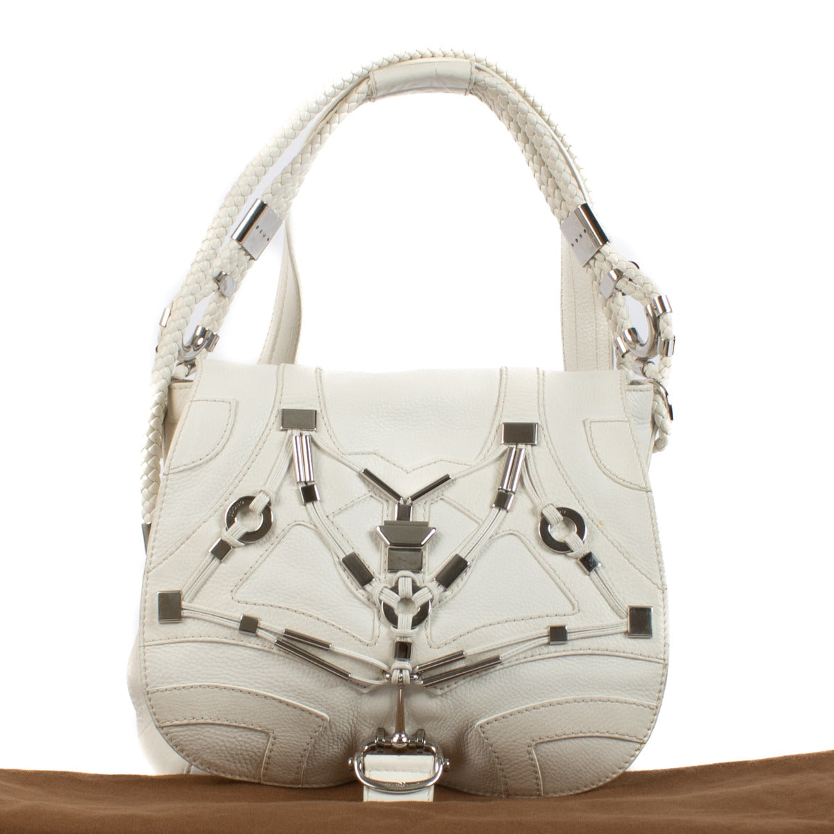 Gucci Leather White Crossbody Bag