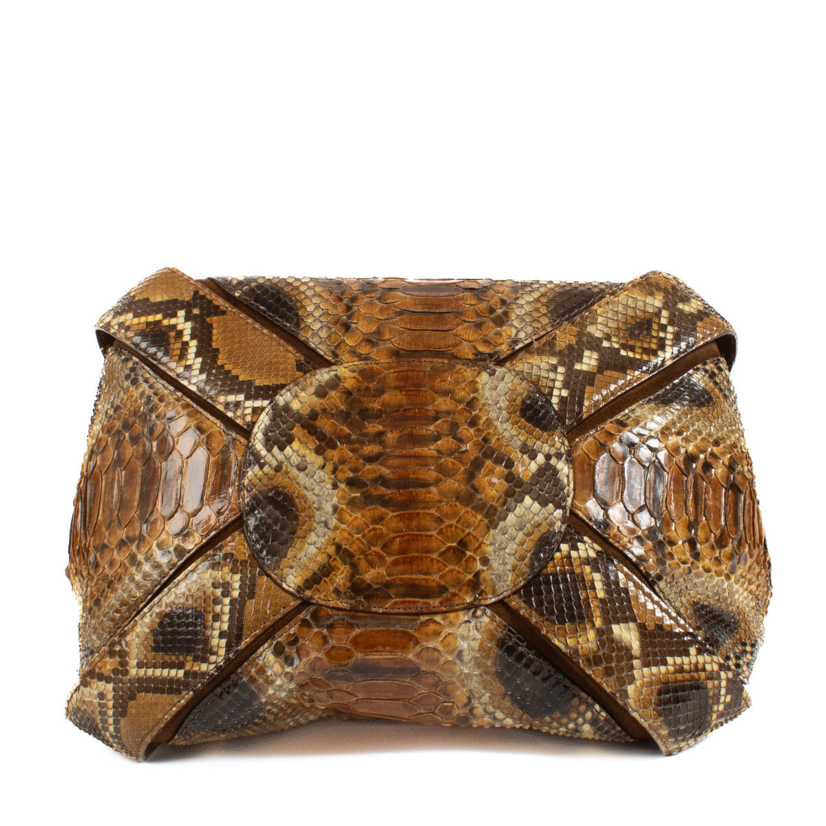Jimmy Choo Python Bruine Schoudertas