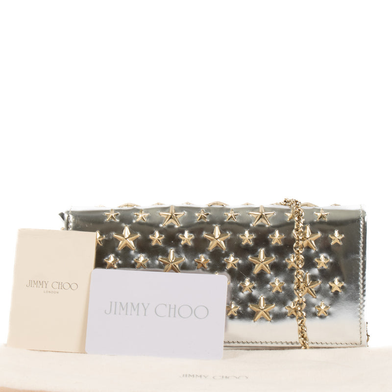 Jimmy Choo Silver Star Chain Clutch