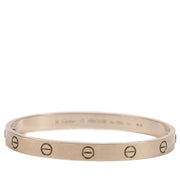 Cartier Brushed White Gold LOVE Bracelet