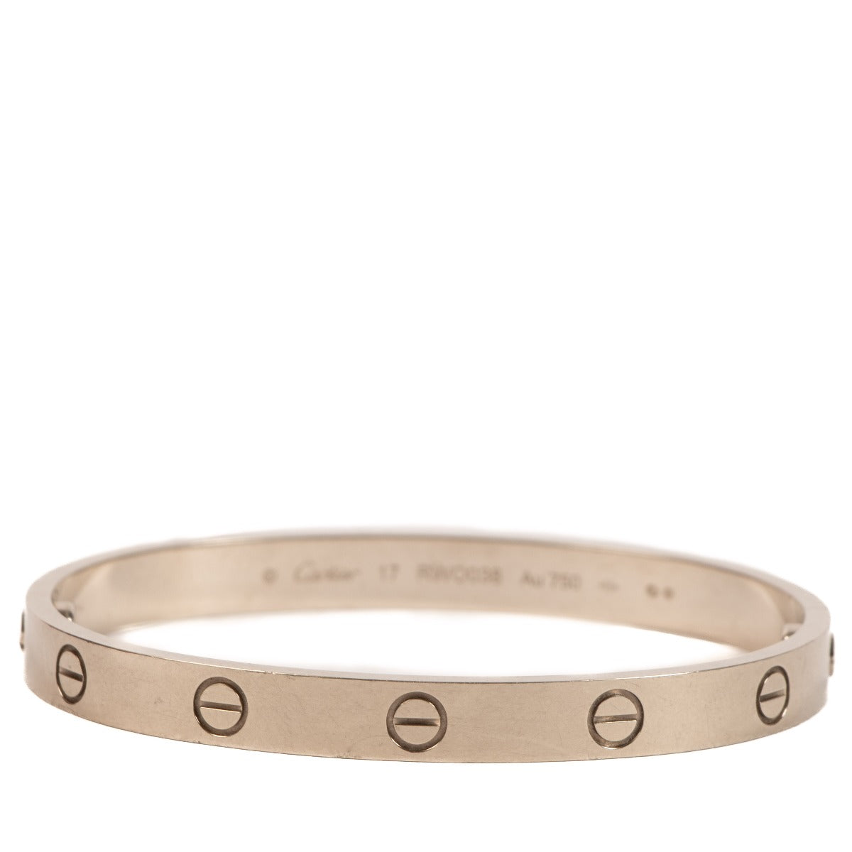 Cartier Brushed White Gold LOVE Bracelet