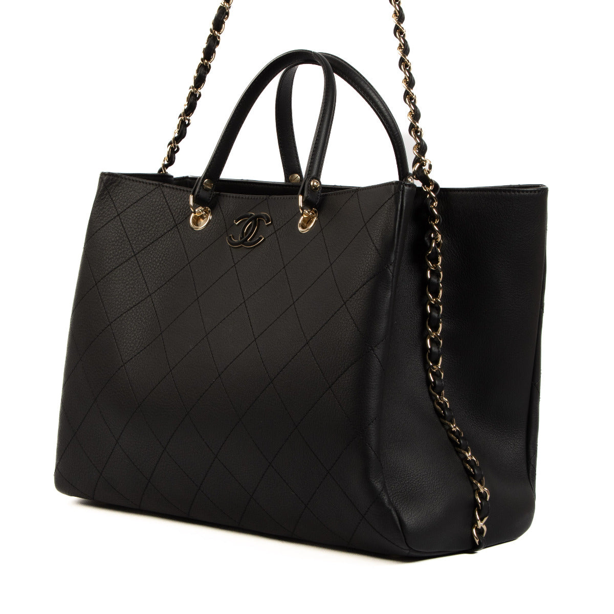 Chanel Black Large Bullskin Shopping Bag