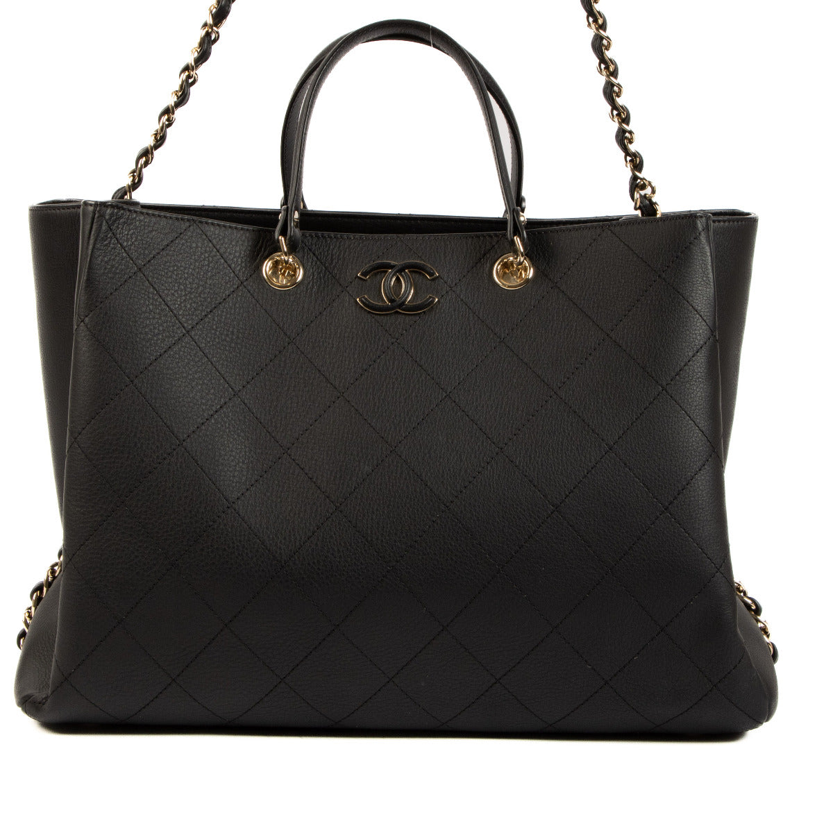 Chanel Black Large Bullskin Shopping Bag for the best price at Labellov secondhand luxury in Antwerp. We buy and sell your preloved and brand new designer bags.