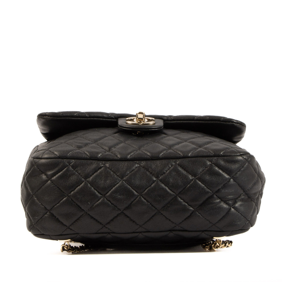 Chanel Zwarte Gewatteerde Lamsleren Seoul Rugzak