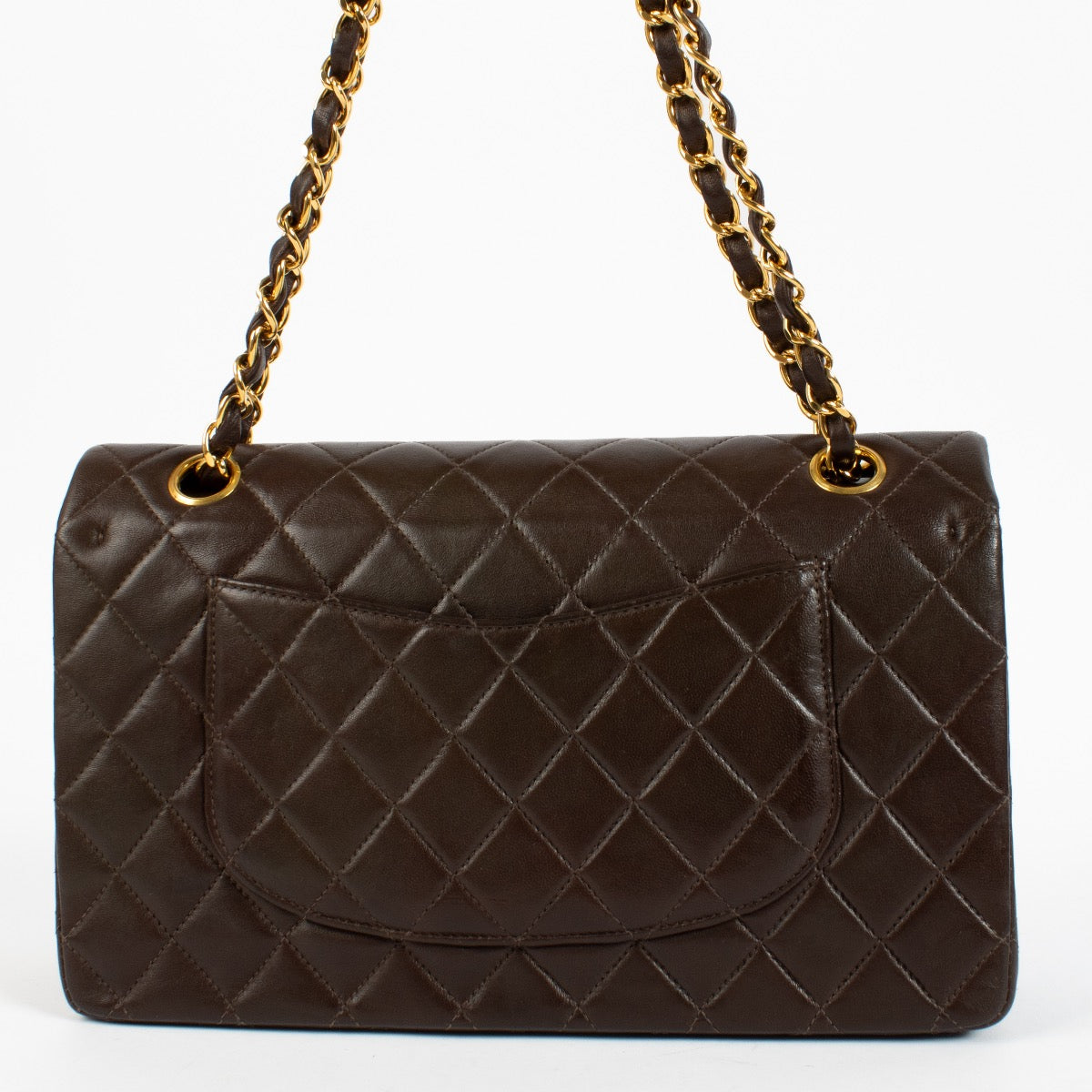 shop 100% authentic second hand Chanel Brown Lambskin Medium Classic Flap Bag on Labellov.com