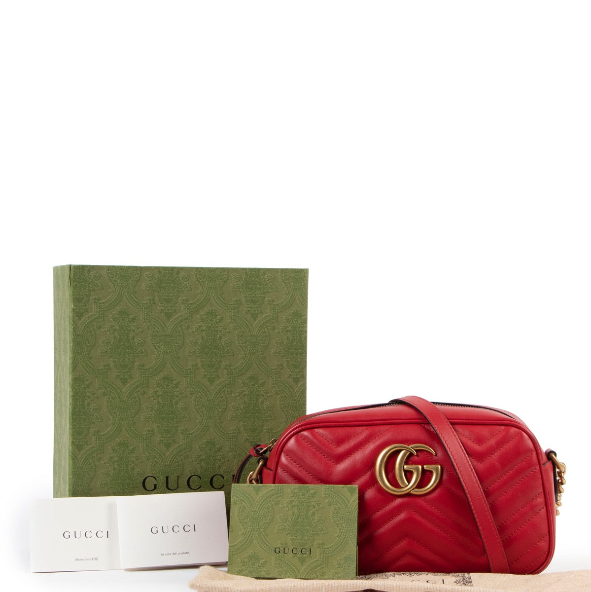 Authentic second hand Gucci GG Marmont Small Matelassé Shoulder Bag at Labellov