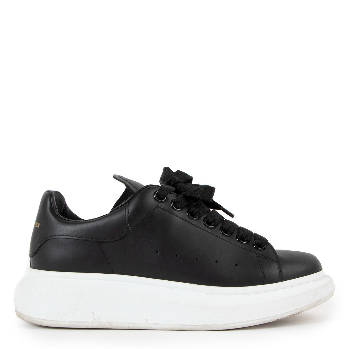 Alexander McQueen Black Leather Sneakers
