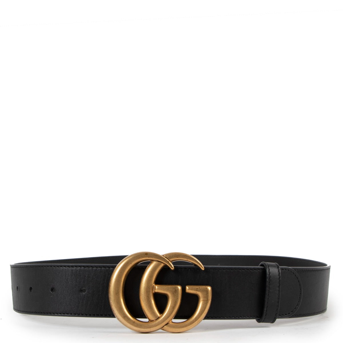 Gucci GG Marmont Black Leather Belt