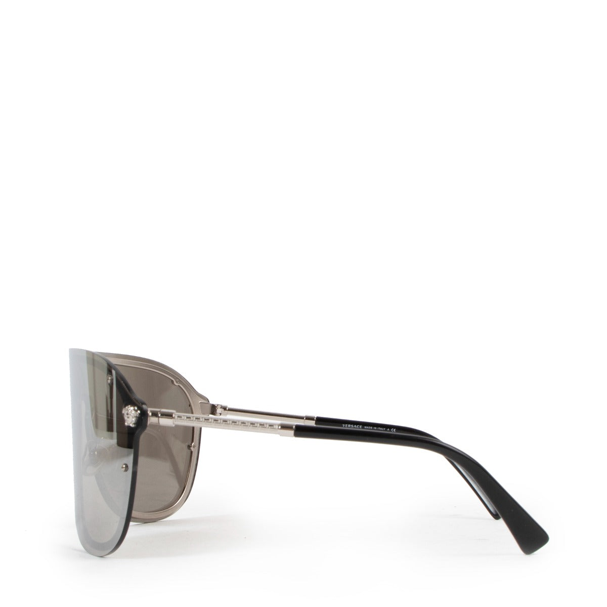 Versace VE2180 Frenergie Visor Silver Mirror Shield Sunglasses