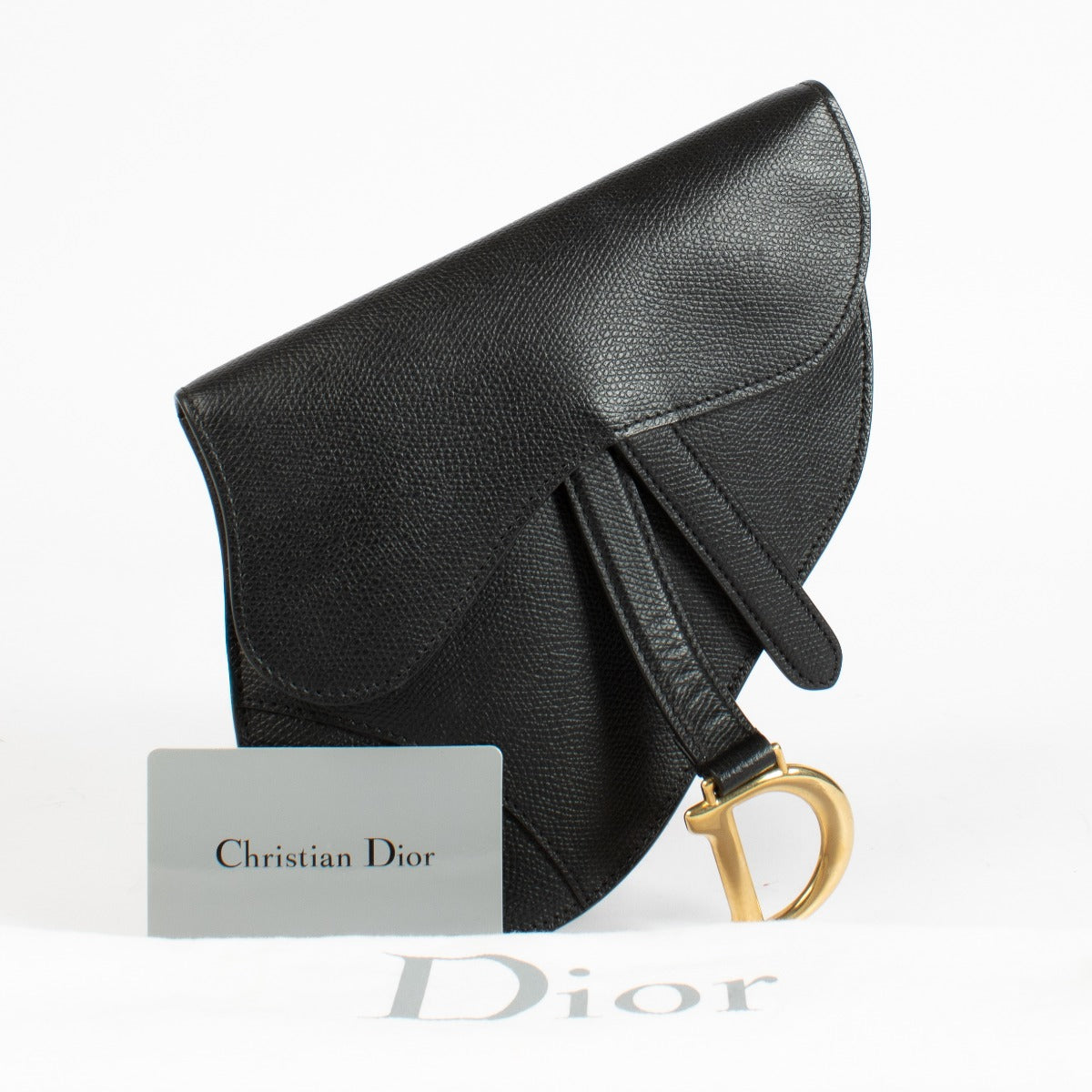 Authentic pre-loved Christian Dior Black Mini Saddle Bag on Labellov.com