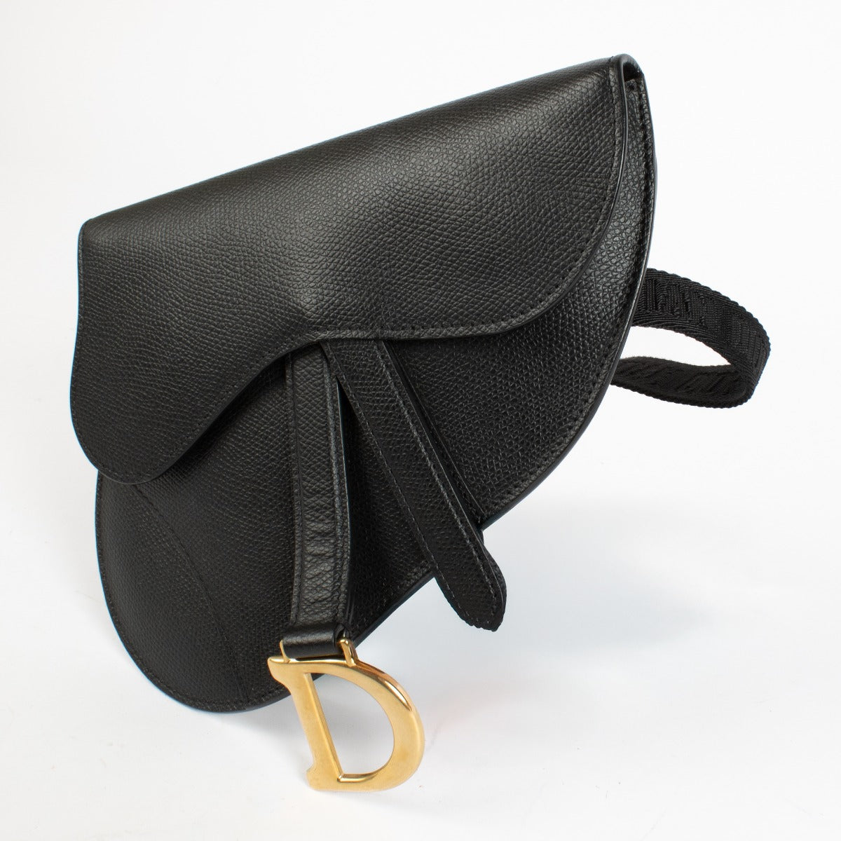 Authentic pre-loved Christian Dior Black Mini Saddle Bag on Labellov.com