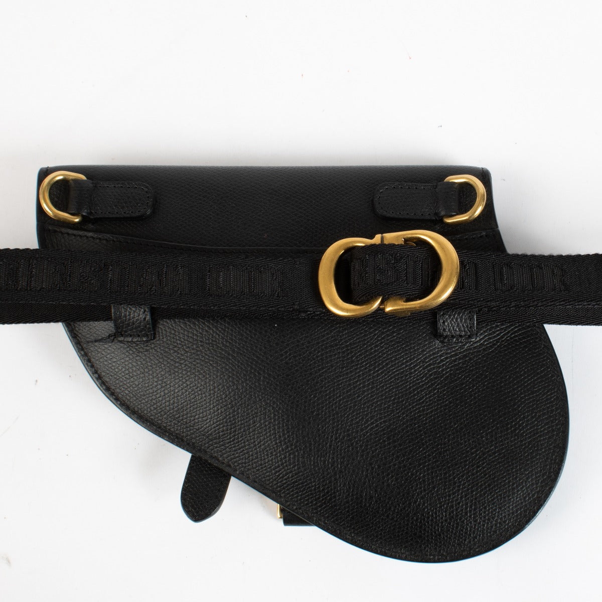 Authentic pre-loved Christian Dior Black Mini Saddle Bag on Labellov.com