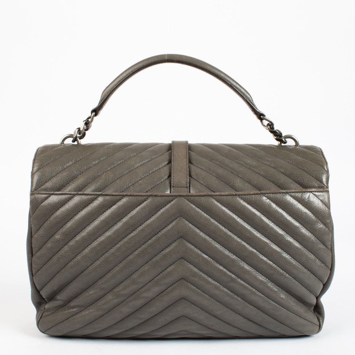 Authentic pre-loved Saint Laurent Grey Large College Bag on Labellov.com