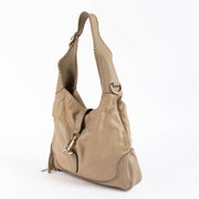 Shop the authentic Gucci Beige Leather Jackie Shoulder Bag second hand on Labellov.com