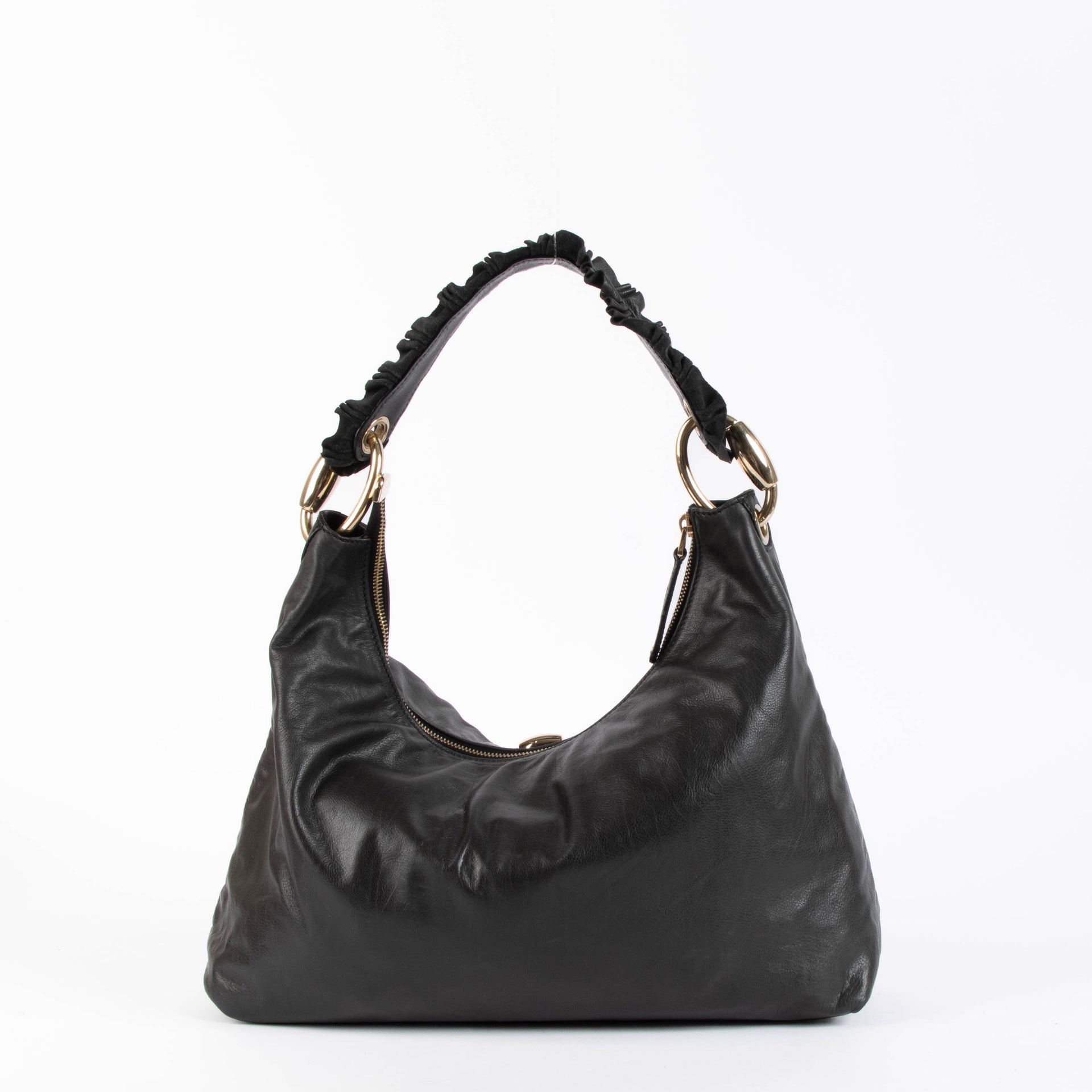 Shop the authentic Gucci Black Sabrina Hobo Shoulder Bag second hand on Labellov.com