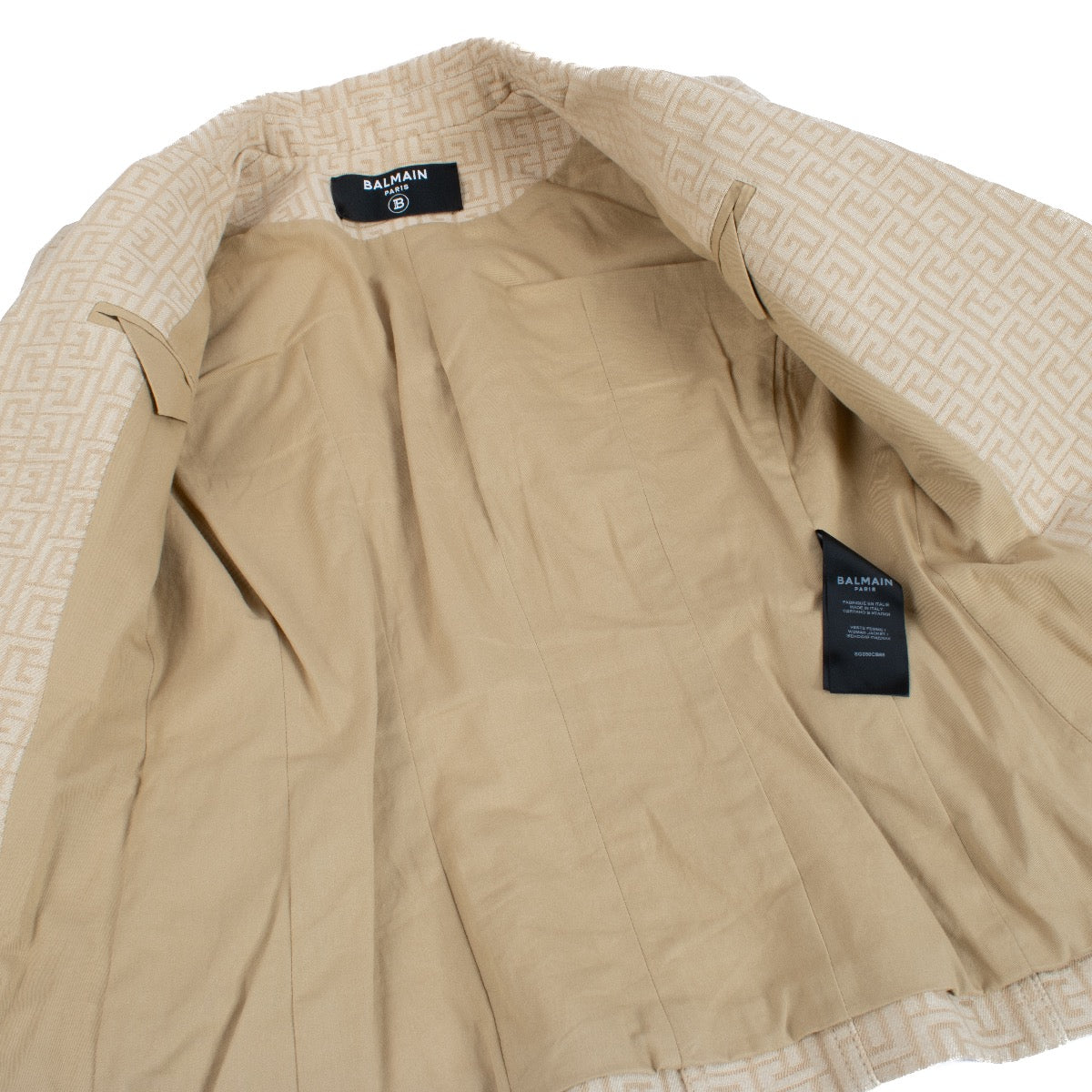 Authentic second hand Balmain Monogram 6-Button Jacket - Size 36 on Labellov.com