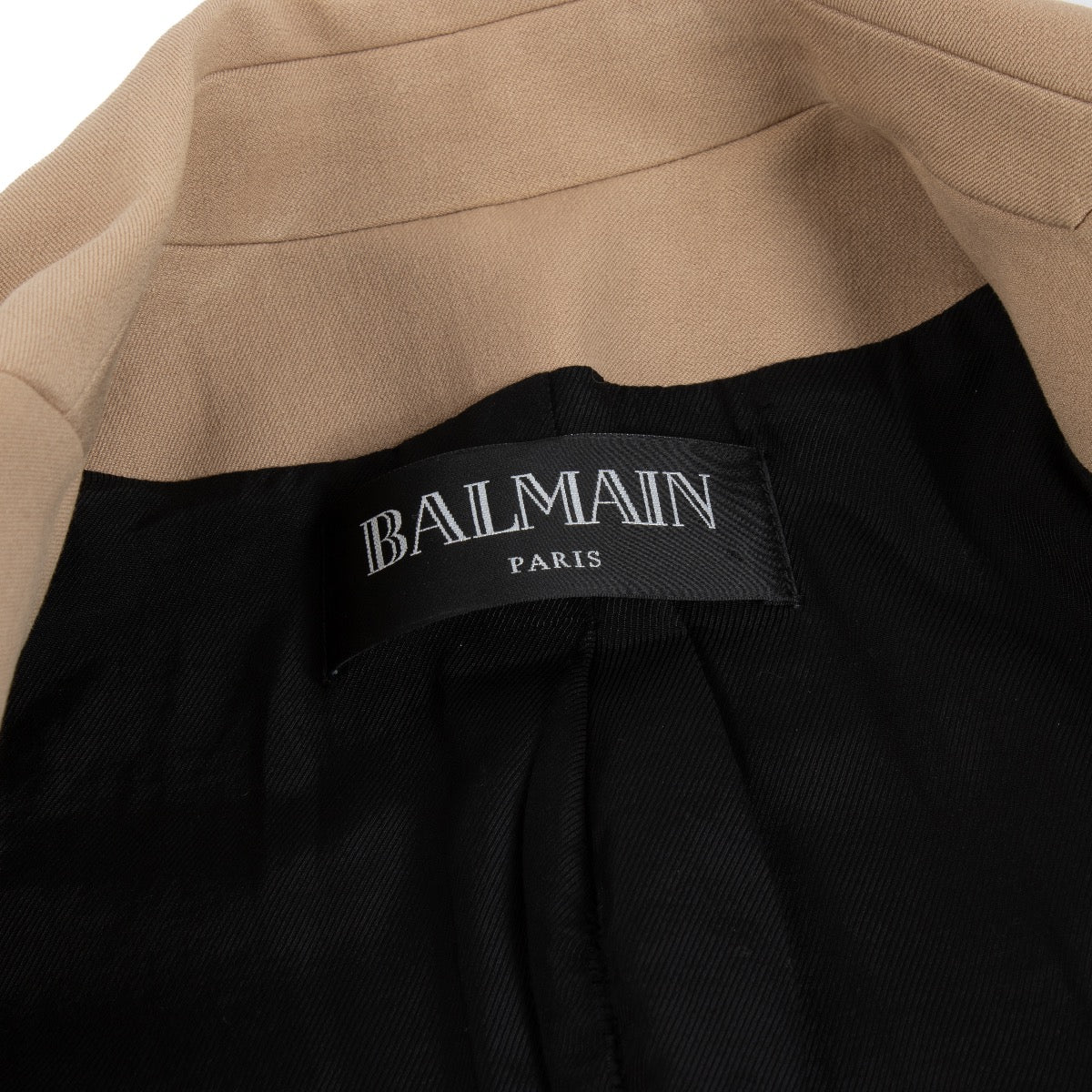 Authentic second hand Balmain Beige 6-Button Jacket - Size 34 on Labellov.com