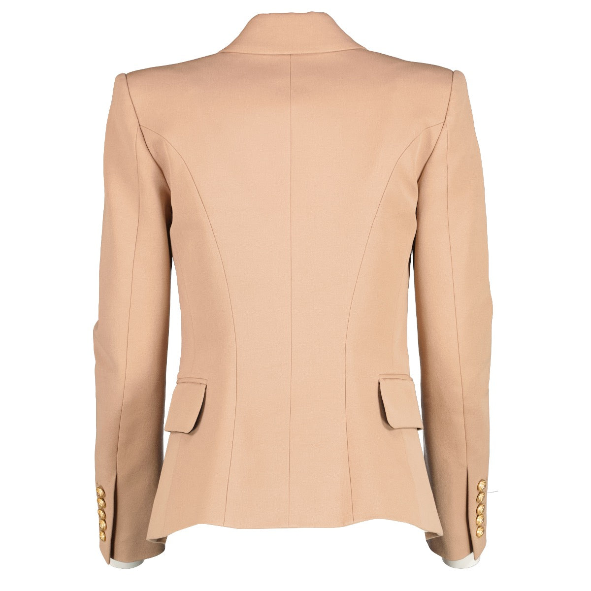 Authentic second hand Balmain Beige 6-Button Jacket - Size 34 on Labellov.com