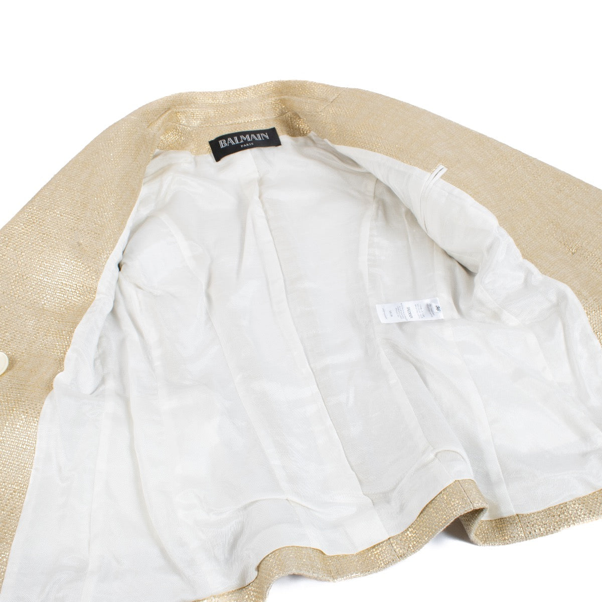 Authentic second hand Balmain Gold 6-Button Jacket on Labellov.com