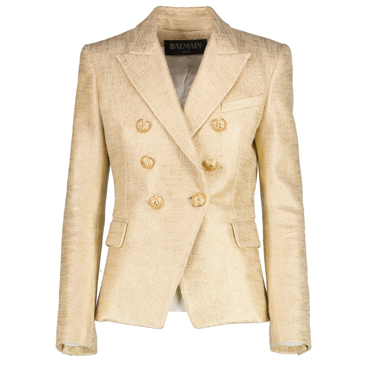 Authentic second hand Balmain Gold 6-Button Jacket on Labellov.com