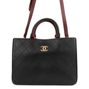 Chanel Blue & Burgundy Large Shopping Tote