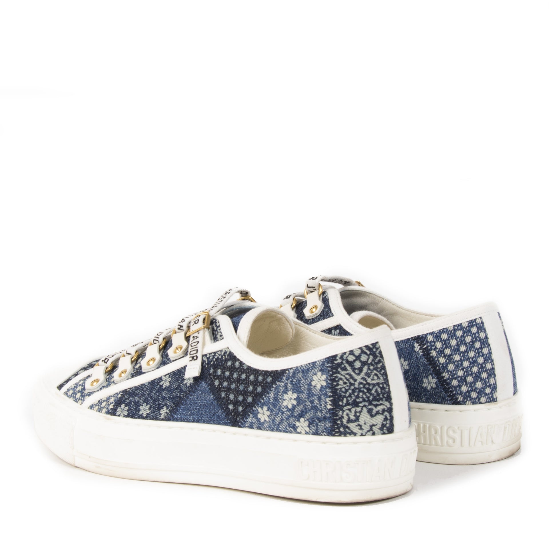 Authentic second-hand vintage Dior Walk' n' Dior Denim Sneakers buy online webshop LabelLOV