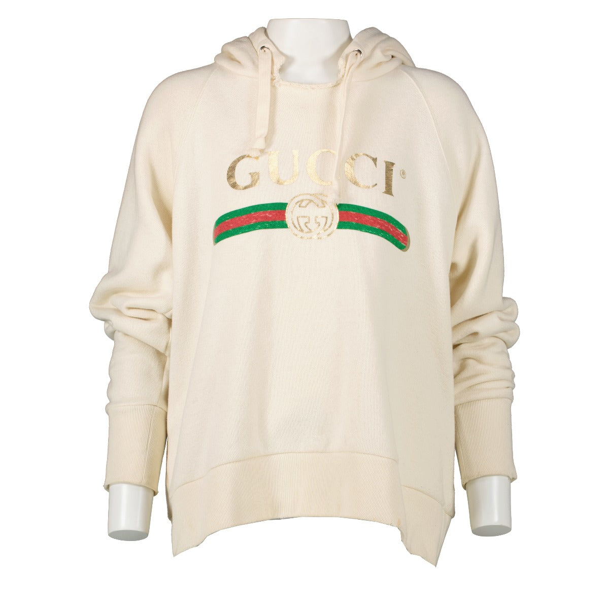 Buy an authentic second-hand Gucci Beige Cotton Blind For Love Sweater in Size XS in very good condition at Labellov in Antwerp.