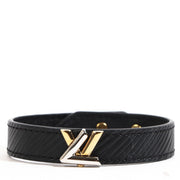 Buy an authentic second-hand Louis Vuitton Black Calf Leather Epi Twist Bracelet in very good condition at Labellov in Antwerp.