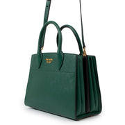 Prada Billiard Green Bibliotheque Small Tote Bag