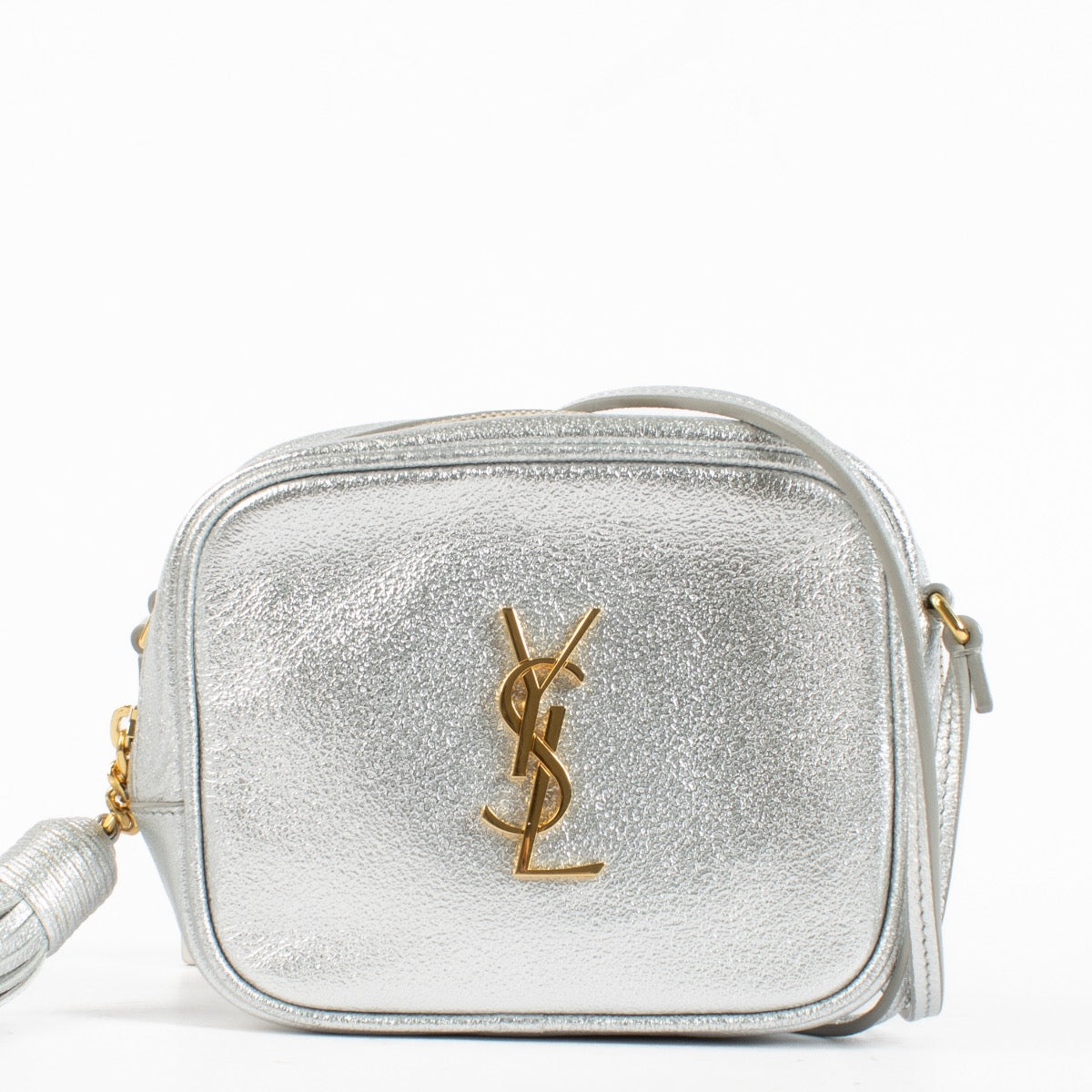 authentic preloved Saint Laurent Silver Micro Lou Camera Bag on Labellov.com